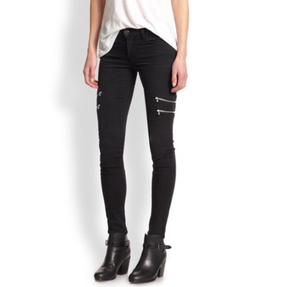 J brand “dee” skinny Moto jeans